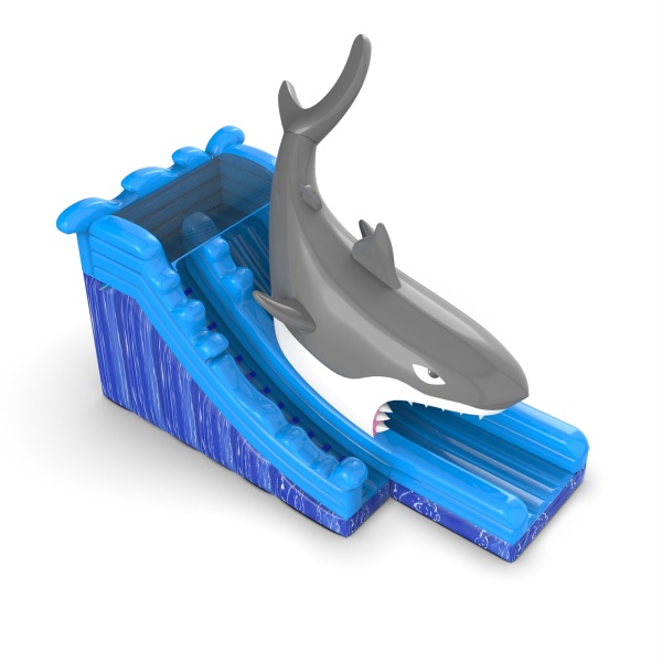 Toboggan gonflable avec un requin