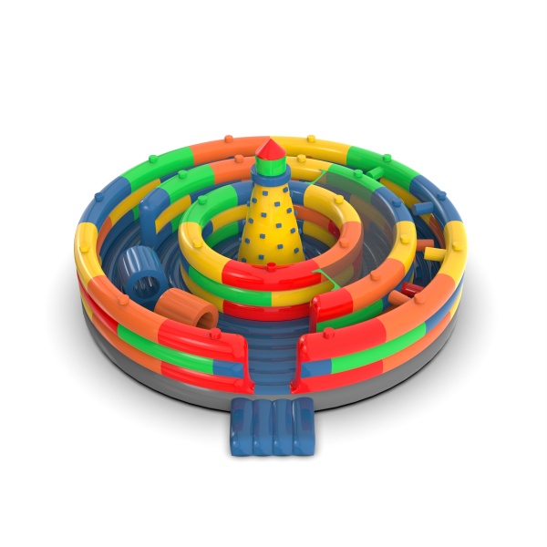 Circulaire aire de jeux gonflable Blocs colorés