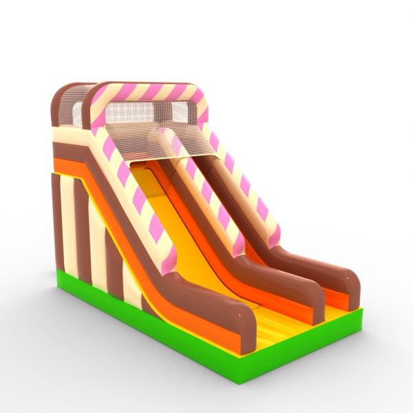 Toboggan à thème bonbons gonflable