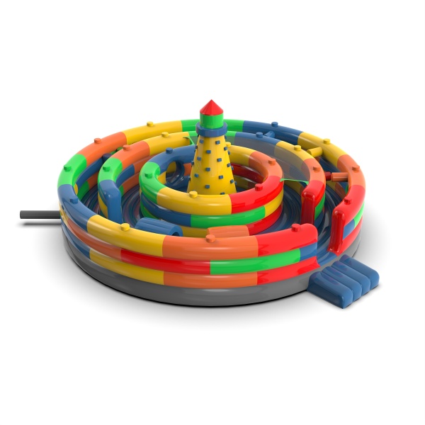 Circulaire aire de jeux gonflable Blocs colorés