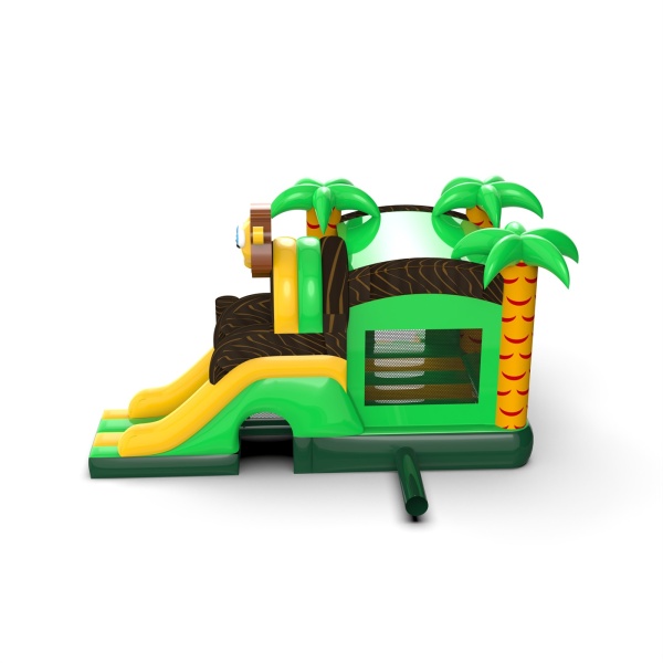 Gonflable avec toboggan - combo avec le thème de la jungle