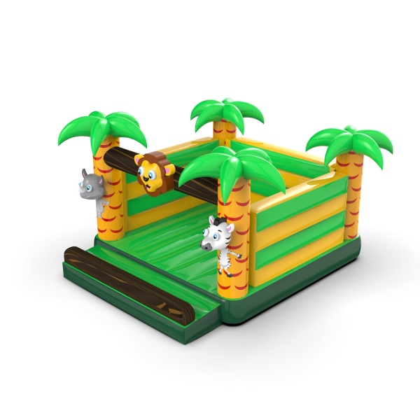 Château gonflable avec le thème de la jungle