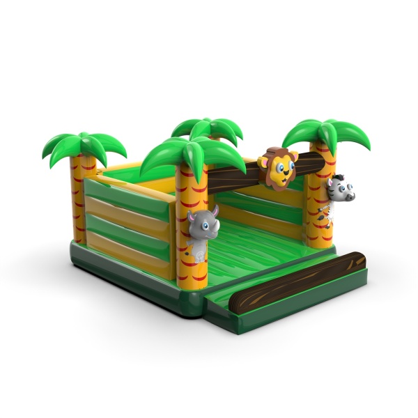 Château gonflable avec le thème de la jungle