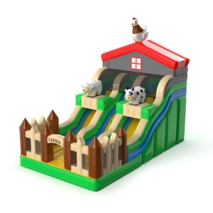 Toboggan gonflable double...