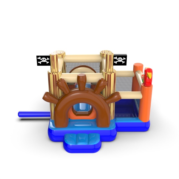 Petit château gonflable pirate avec piscine à balles sèche pour enfants