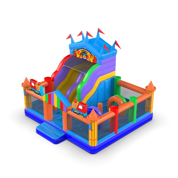 Aire de jeux gonflable 6x6 sur le thème de la fête foraine
