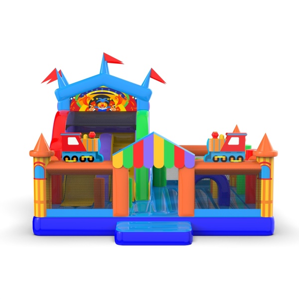 Aire de jeux gonflable 6x6 sur le thème de la fête foraine