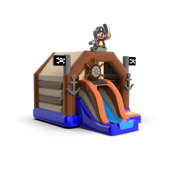 Cabane pirate gonflable avec toboggan