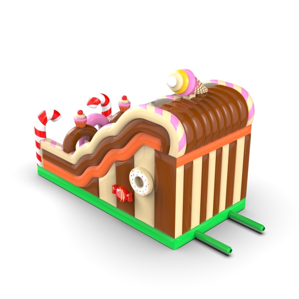 Toboggan ouvert double avec le thème des bonbons