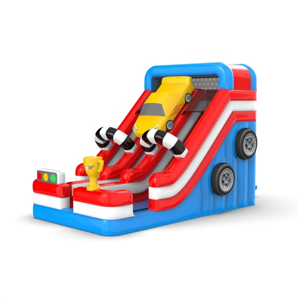 Toboggan double avec le thème des voitures