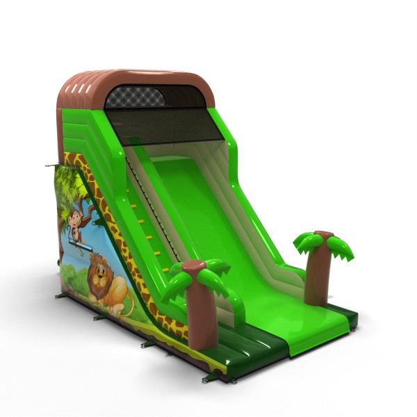 Toboggan gonflable avec imprimé jungle
