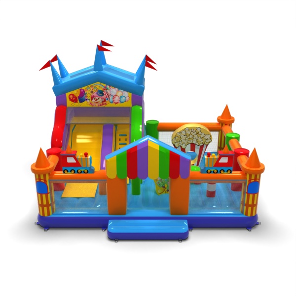 Aire de jeux gonflable 8x6 sur le thème de la fête foraine