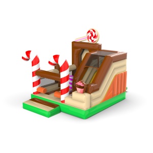 Gonflable avec toboggan -...