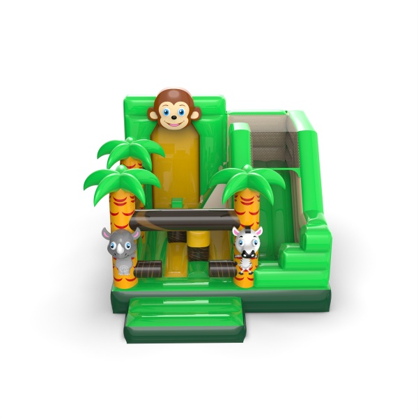 Gonflable avec toboggan - combo Jungle