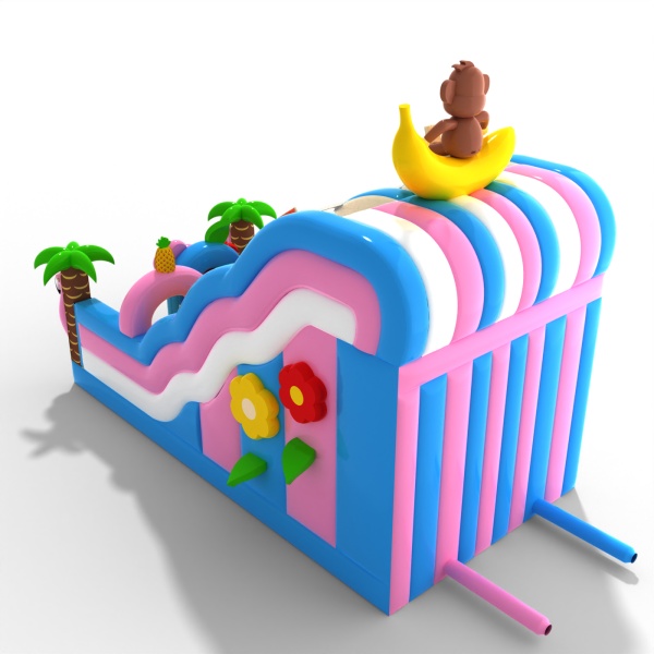 Toboggan ouvert double avec le thème hawaïen