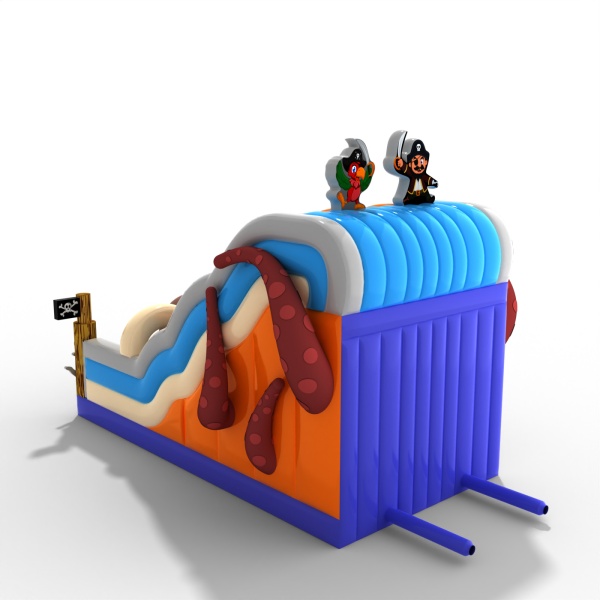 Toboggan ouvert double avec le thème des pirates