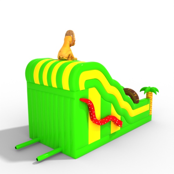 Toboggan ouvert double avec le thème de la jungle