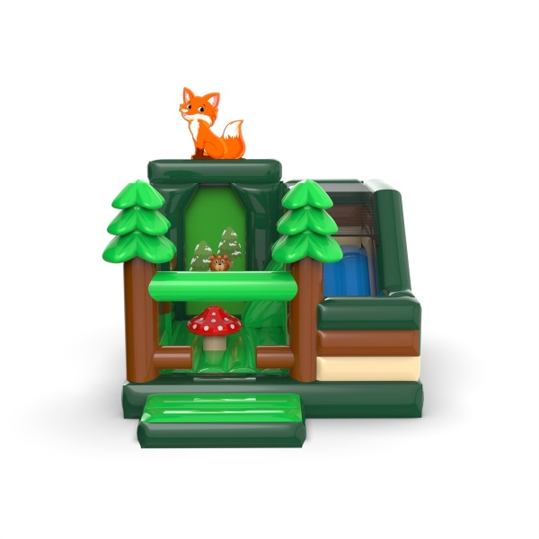 Gonflable avec toboggan - combo forestier