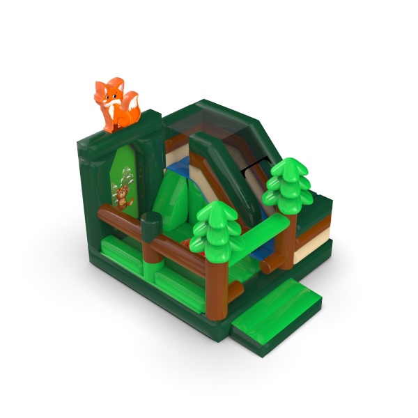 Gonflable avec toboggan - combo forestier