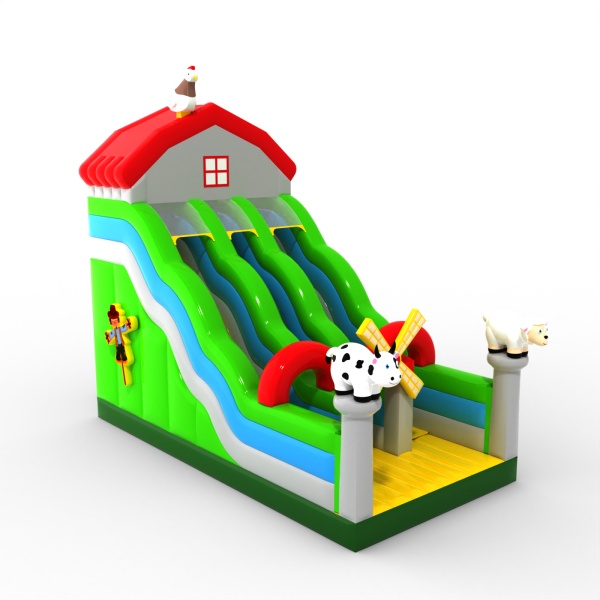 Toboggan ouvert double avec motif ferme