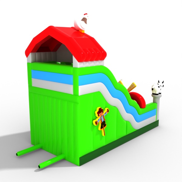 Toboggan ouvert double avec motif ferme
