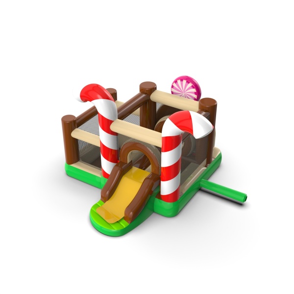 Petit château gonflable avec piscine à balles sèche pour enfants - Bonbons