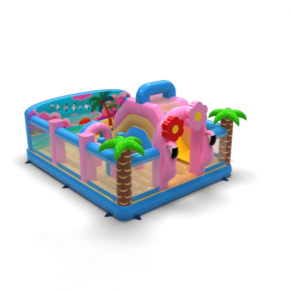 Aire de jeux gonflable 6x5 sur le thème hawaïen