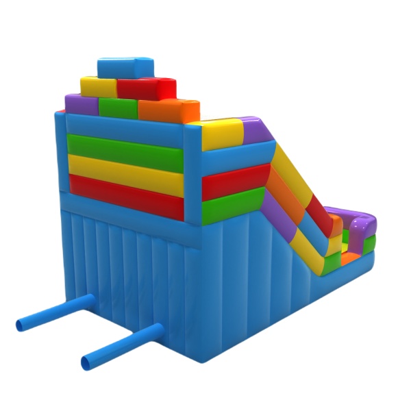 Toboggan gonflable double Blocs colorés mini