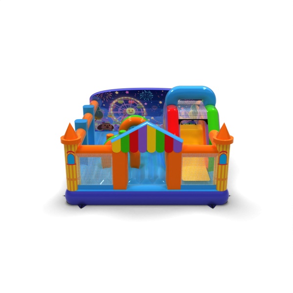 Aire de jeux gonflable 6x5 sur le thème de la fête foraine