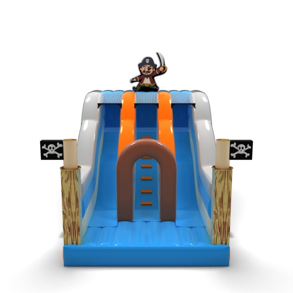 Double toboggan gonflable sur le thème pirate mini