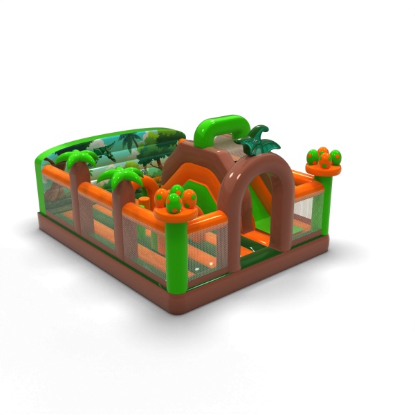 Aire de jeux gonflable 6x5 sur le thème dino
