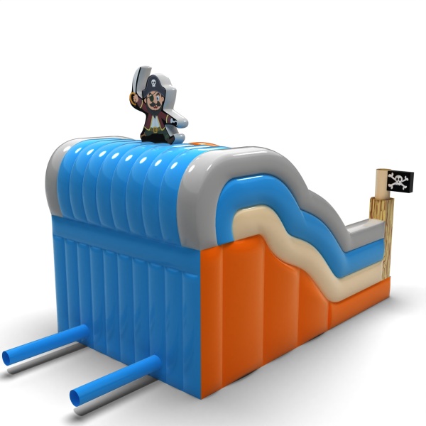 Double toboggan gonflable sur le thème pirate mini