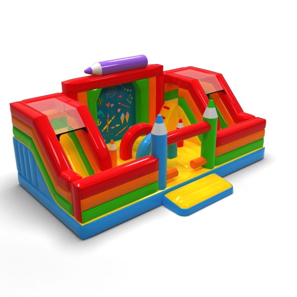Aire de jeux gonflable - crayons