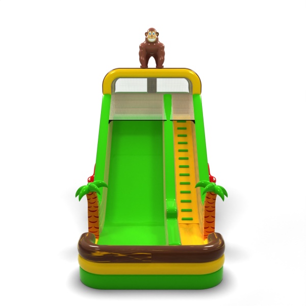 Toboggan gonflable agrandi sur le thème de la jungle