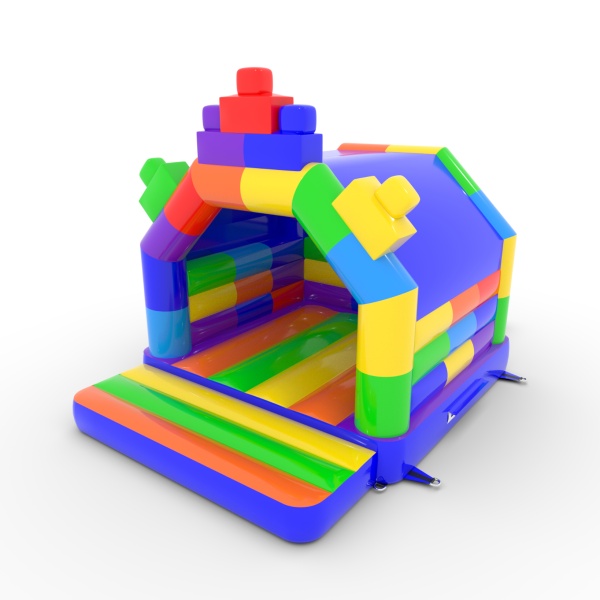 Château gonflable 4,5x3,6 sur le thème des blocs colorés