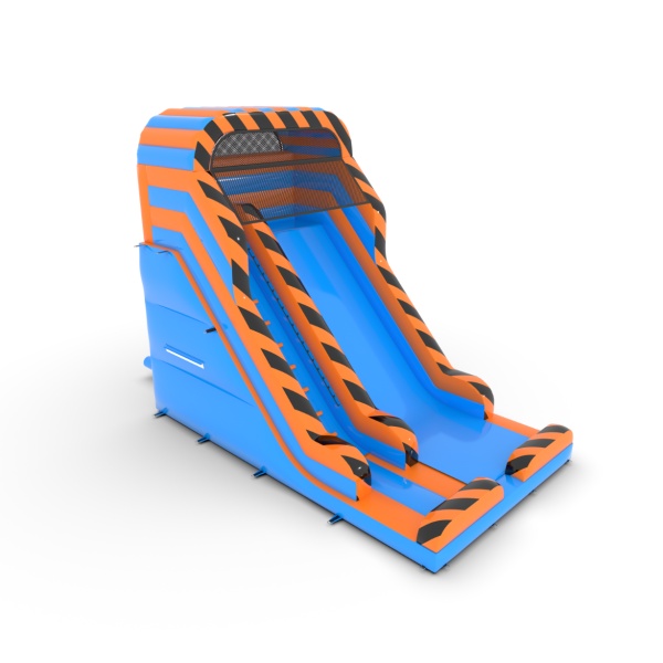 Gonflable Gangaru - toboggan classique à une piste avec boudins latéraux