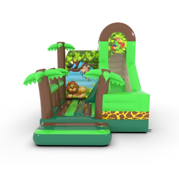 Gonflable avec toboggan combo - jungle
