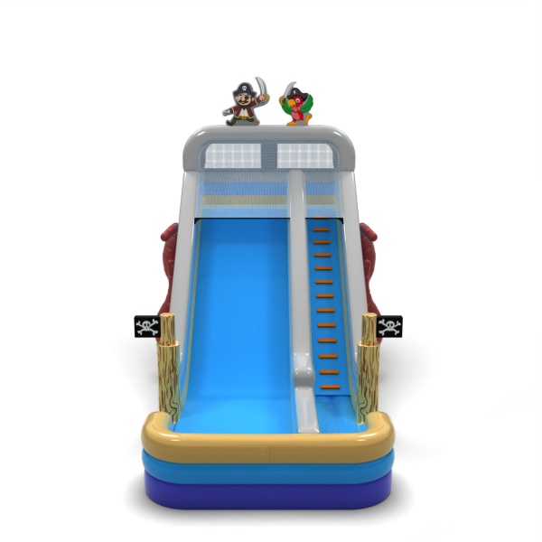 Toboggan gonflable agrandi sur le thème des pirates