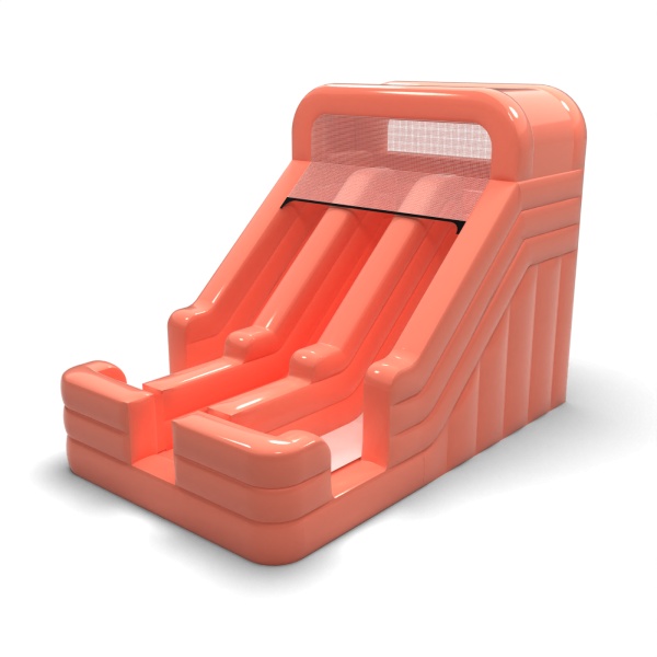 Toboggan gonflable double mini - vieux rose