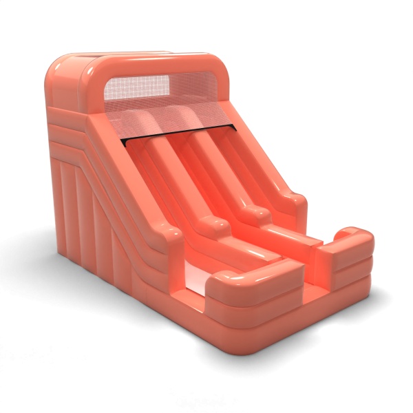 Toboggan gonflable double mini - vieux rose