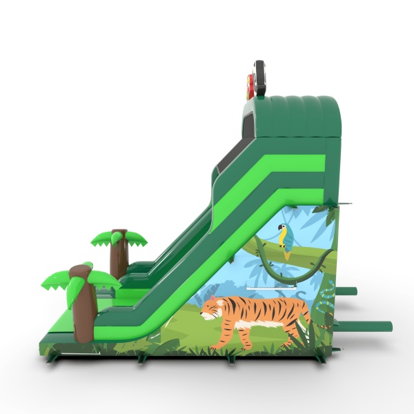 Toboggan gonflable avec imprimé sur le thème de la jungle