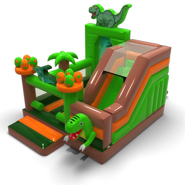 Gonflable avec toboggan - Dinosaures combo