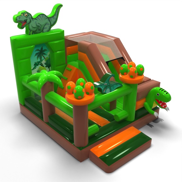 Gonflable avec toboggan - Dinosaures combo