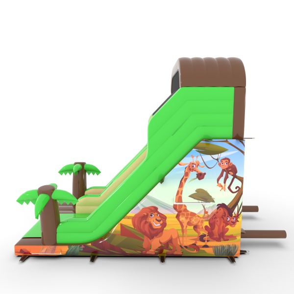 Toboggan gonflable avec imprimé safari