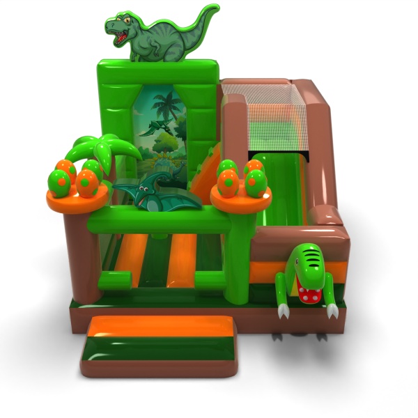 Gonflable avec toboggan - Dinosaures combo