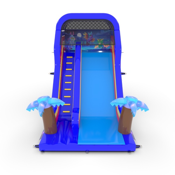 Toboggan gonflable avec imprimé sur le thème du royaume magique