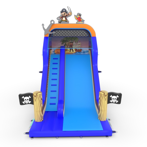 Toboggan gonflable avec imprimé sur le thème des pirates