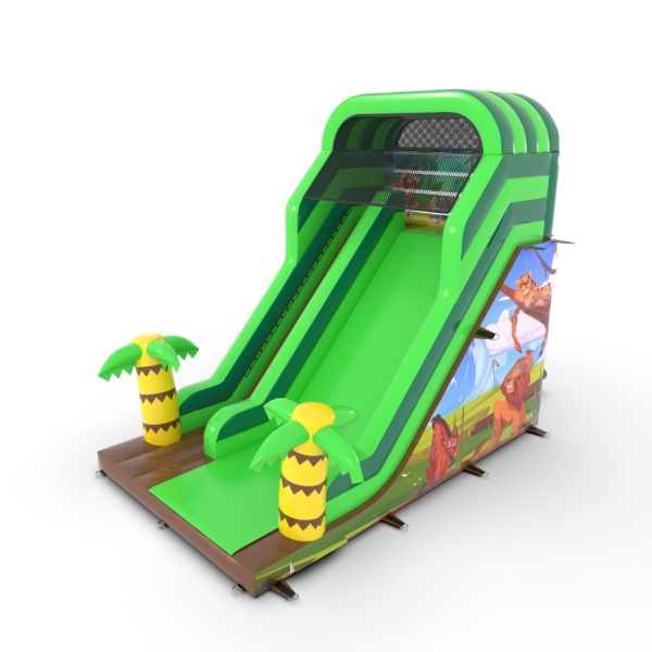 Toboggan gonflable avec imprimé - safari