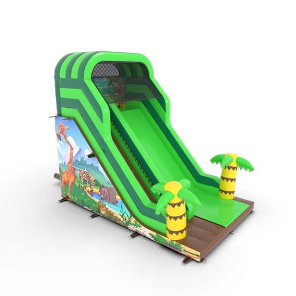 Toboggan gonflable avec imprimé - safari