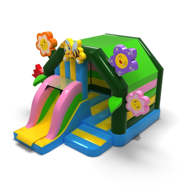 Royaume printanier - gonflable avec toboggan